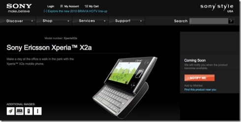 sony ericsson xperia x10 price in usa. We remind you that the XPERIA