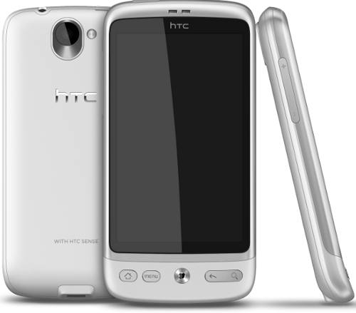 HTC Desire Brilliant White Front Back Left
