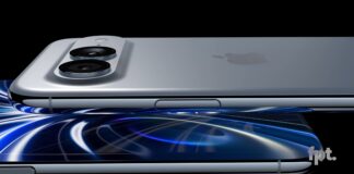 Purported iPhone 20 render showing a wide horizontal rear camera bar