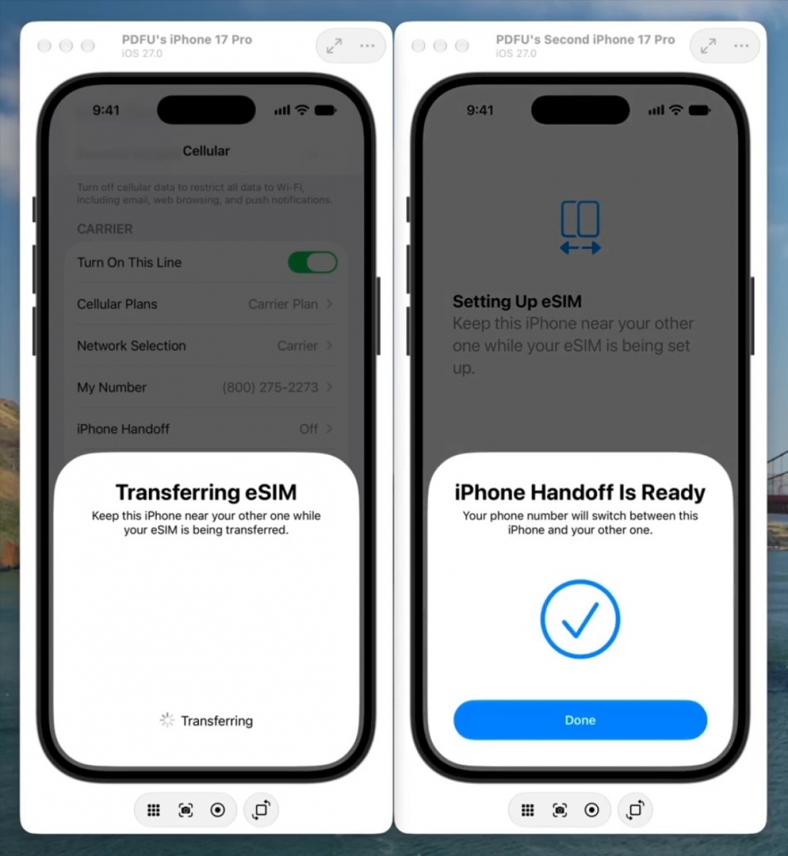 iOS 27 image accompanying the iPhone Handoff report