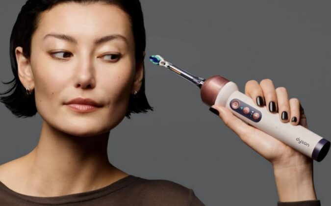 Dyson CameraJet electric toothbrush and charging dock