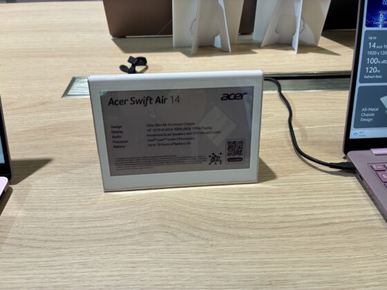 Acer Swift Air 14 side profile and ports