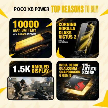 POCO X8 Power product render
