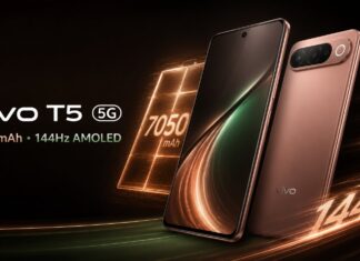 vivo T5 5G Set for India Debut With 7,050mAh Battery and 144Hz AMOLED Screen vivo T5 5G promotional image showing the smartphone design.