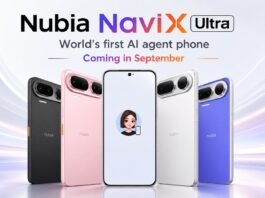 Nubia NaviX Ultra smartphone shown in promotional imagery