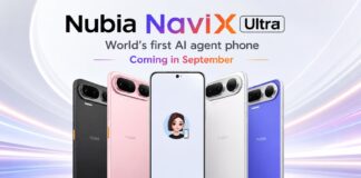 Nubia NaviX Ultra smartphone shown in promotional imagery