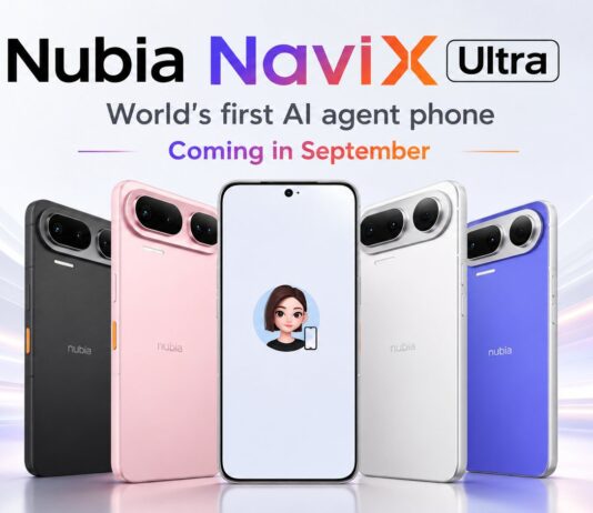Nubia NaviX Ultra smartphone shown in promotional imagery