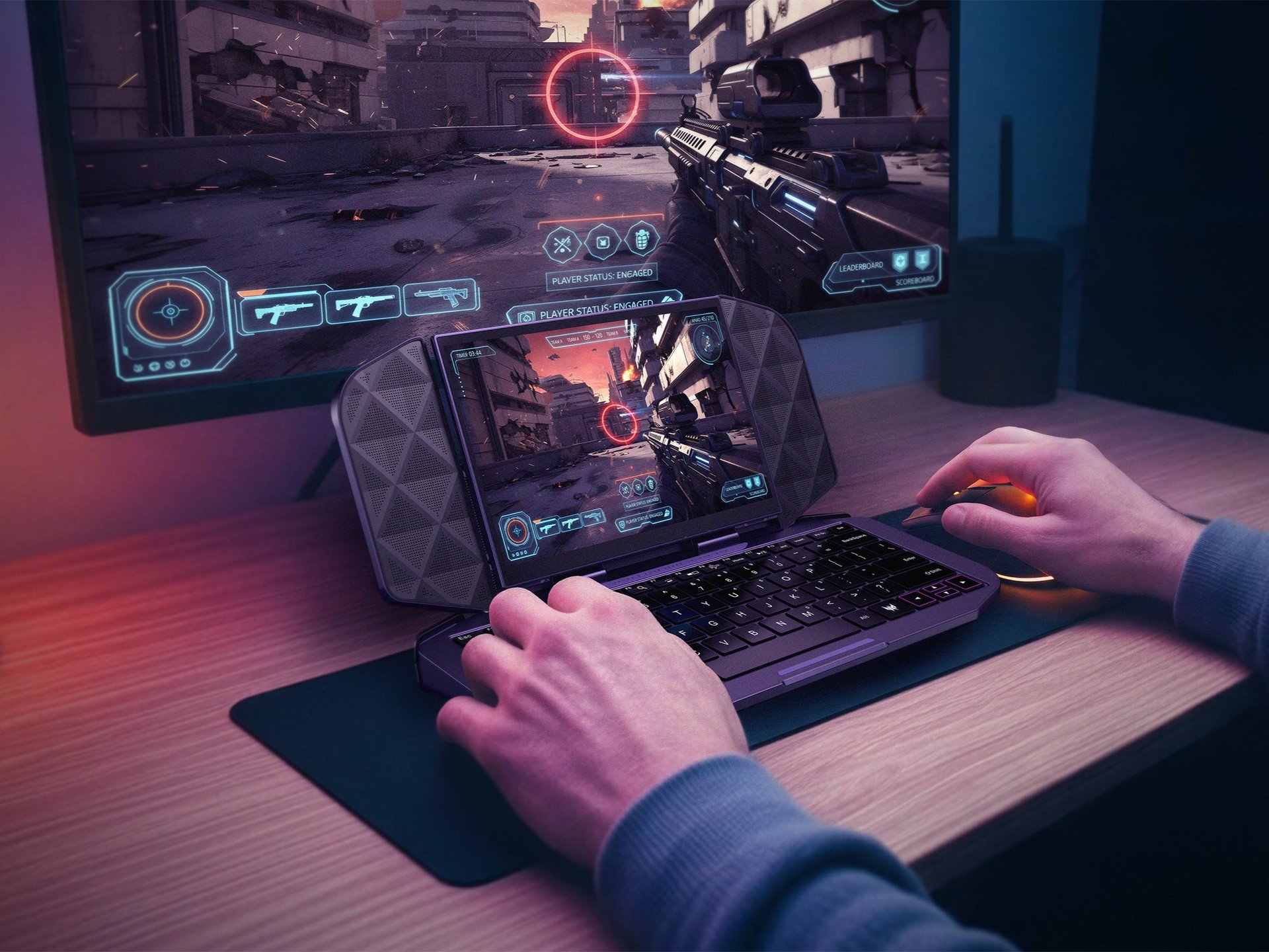 429550 Acer Project DualPlay Mini gaming handheld concept displayed at IFA 2026.
