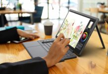 Acer Iconia X14 and X16 pair giant OLED tablet screens with USB-C video input Acer Iconia X series tablet shown with a large display and integrated stand