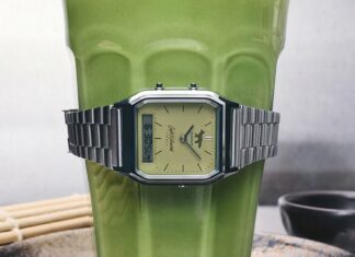 Casio’s AQ-230ECK-3A brings a matcha-green Café Kitsuné twist to its retro digital watch Casio AQ-230ECK-3A limited-edition analog-digital watch with a matcha-green dial and metal bracelet.