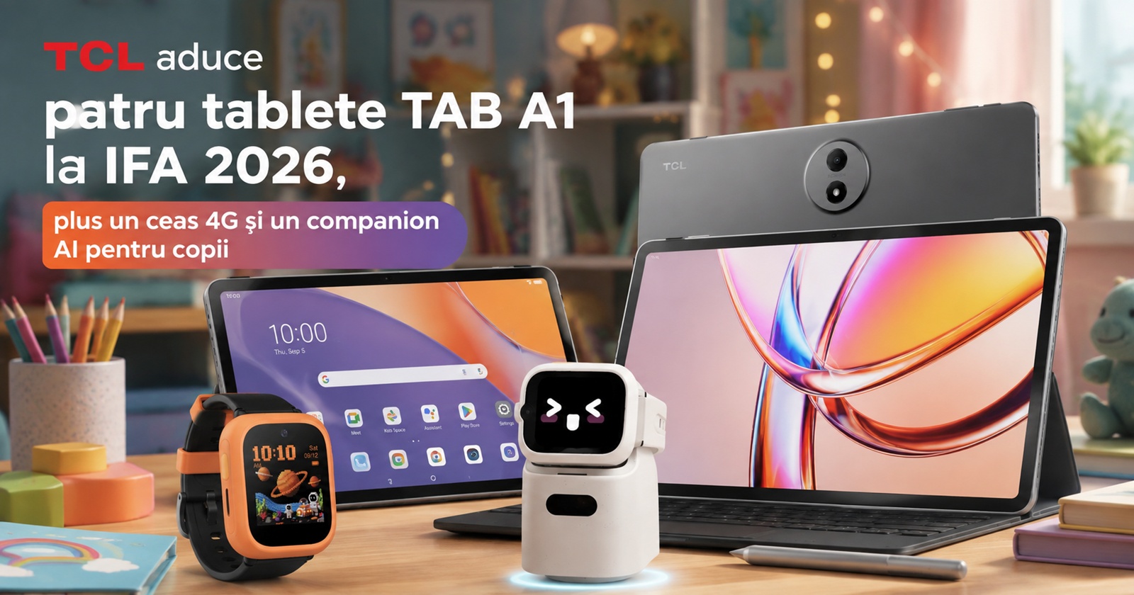 429950 TCL Brings Four TAB A1 Tablets, Kids Watch K5 and Tbot Concept to IFA 2026