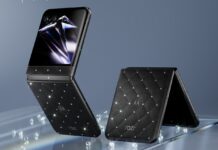 Motorola razr 70 Gets Swarovski Limited Edition Ahead of IFA 2026 Motorola razr 70 with Crystals by Swarovski in the dark PANTONE Meteorite finish.
