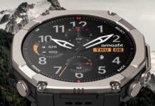 Amazfit T-Rex Dual Solar Leak Points to Solar Panels on Both Sides of the Watch Amazfit T-Rex Dual Solar smartwatch image