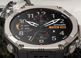 Amazfit T-Rex Dual Solar Leak Points to Solar Panels on Both Sides of the Watch Amazfit T-Rex Dual Solar smartwatch image