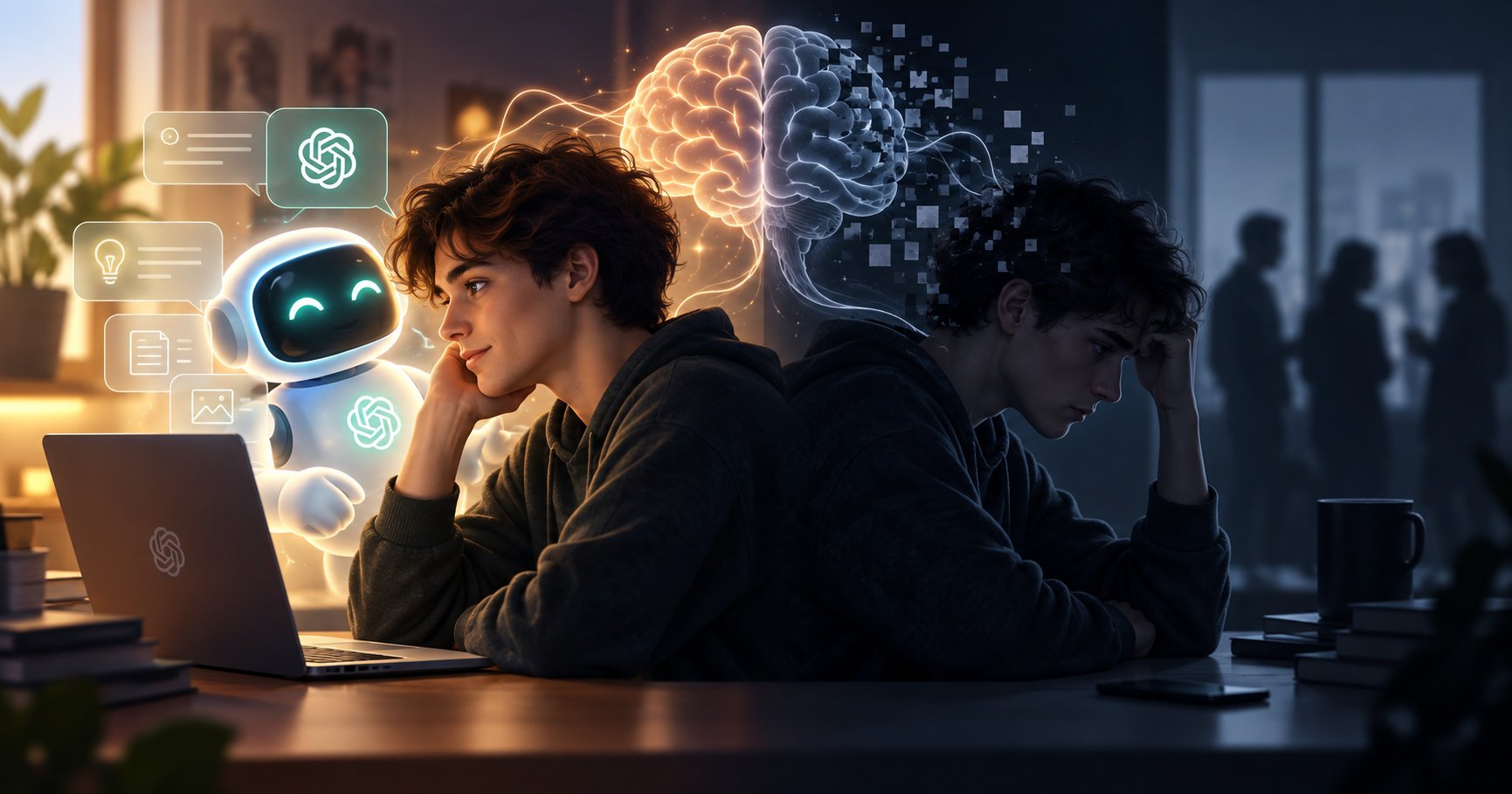 430056 Small French Study Links Heavy ChatGPT Reliance to Self-Doubt and Less Social Interaction