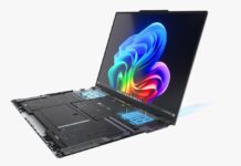 Lenovo Project AeroBlade laptop concept shown open