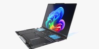 Lenovo Project AeroBlade laptop concept shown open