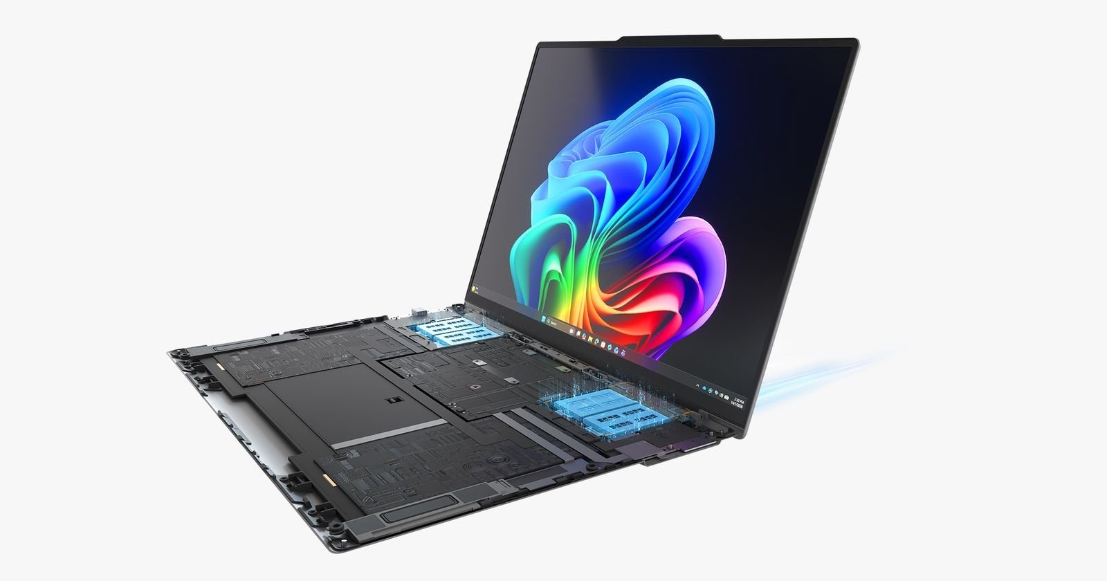 430076 Lenovo Project AeroBlade laptop concept shown open