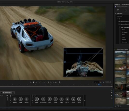 Adobe video-editing interface illustrating generative AI tools in Premiere