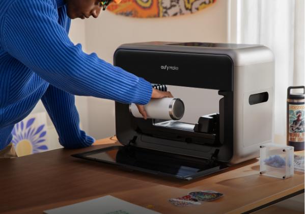 eufyMake E1 desktop UV printer and accessories