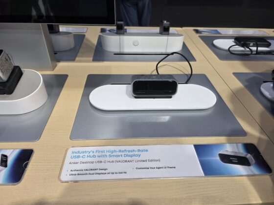 Anker x VALORANT USB-C hub showing its gaming-themed desktop design.
