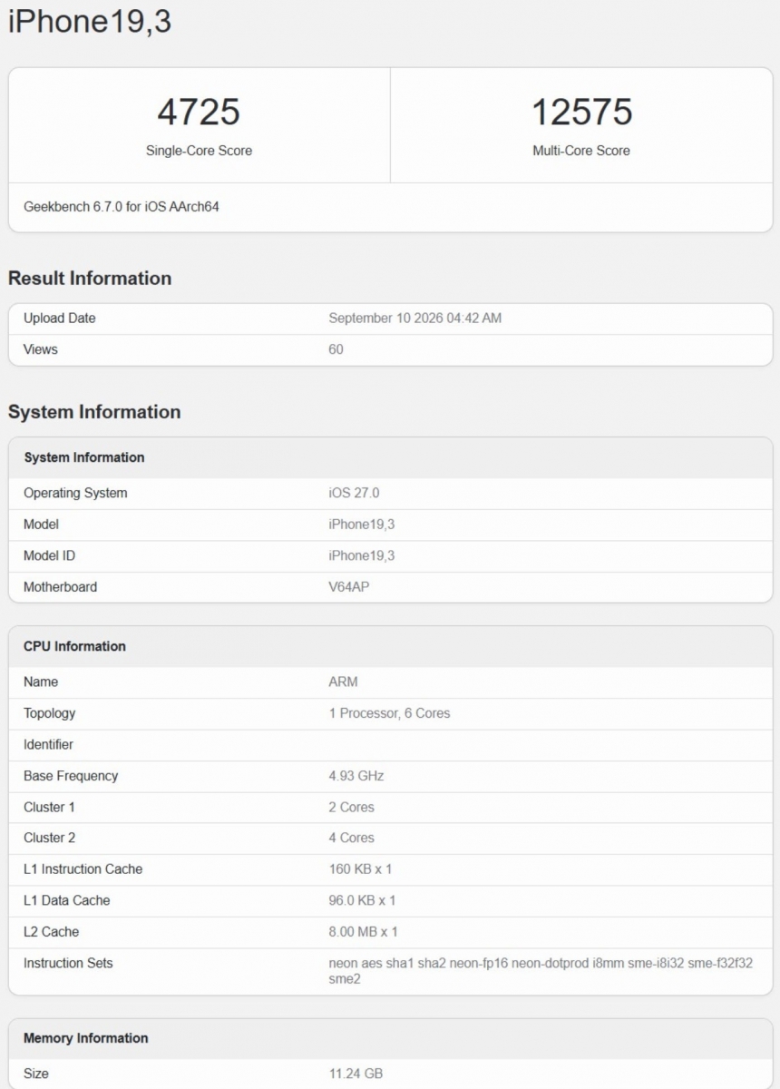 Apple A20 Pro Posts Early Single-Core and GPU Gains as Xiaomi 18 Pro Max Benchmark Appears