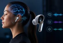 EEG Headphones Bring Brain-Activity Data Into Everyday Wearables Consumer over-ear headphones representing the growing use of EEG sensors in audio wearables