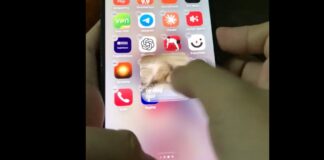 iPhone display showing an iOS 27 interface glitch