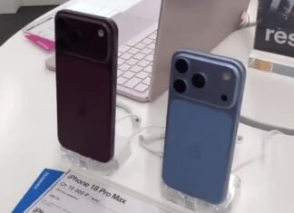 Purported iPhone 18 Pro models shown in Dark Cherry and blue in a pre-launch leak