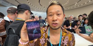 Apple iPhone Duo foldable phone shown with its inner display open