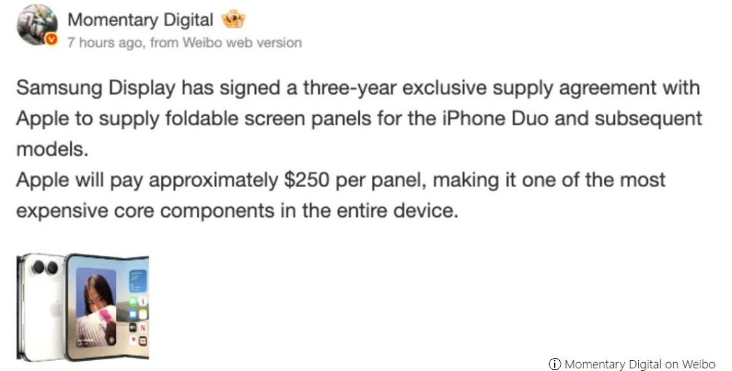 Report: Apple May Pay Samsung Display $250 for Each iPhone Duo Foldable ...