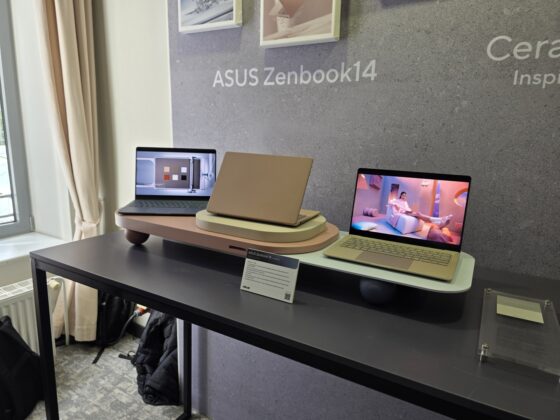 Close view of the ASUS Zenbook 14 UX3480 chassis