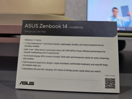 ASUS Zenbook 14 UX3480 lid made with Ceraluminum