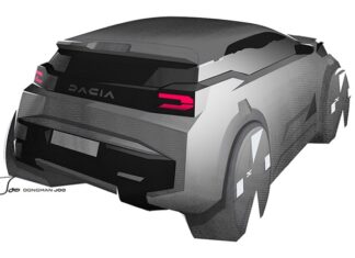 2026 Dacia Spring shares Renault Twingo platform after 18-month development Early design sketch for the next-generation Dacia Spring electric city car