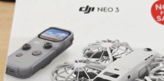 Purported DJI Neo 3 retail packaging shown in a leaked image