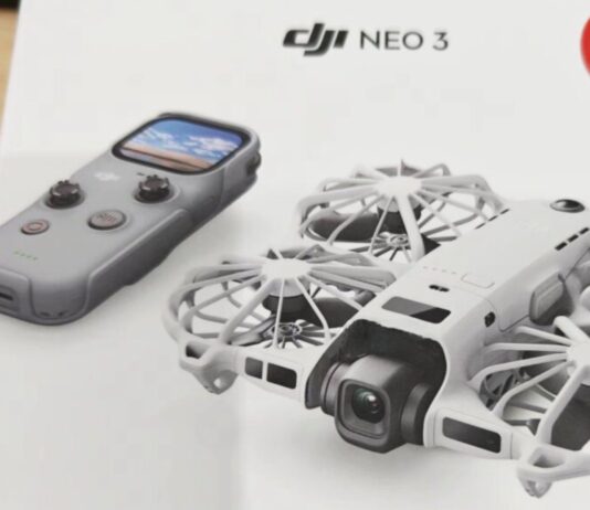 Purported DJI Neo 3 retail packaging shown in a leaked image
