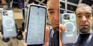 DOOGEE Blade GT Ultra rugged smartphone with its transparent rear design and LED lighting.