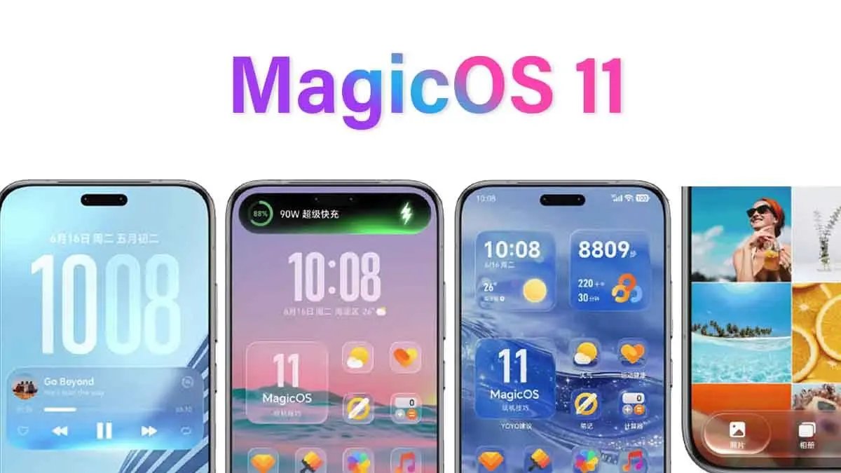 HONOR MagicOS 11 Liquid Glass interface visuals
