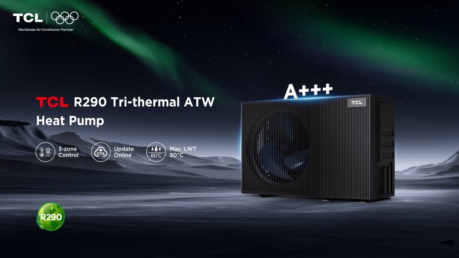 TCL R290 Tri-thermal Ultra AI air-to-water heat pump system