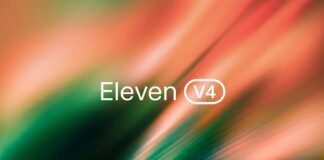 ElevenLabs Eleven v4 and Eleven v4 Turbo announcement graphic