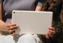 Google Pixel Tablet shown against a light background