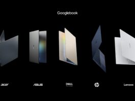 Googlebook laptop launch promotional image