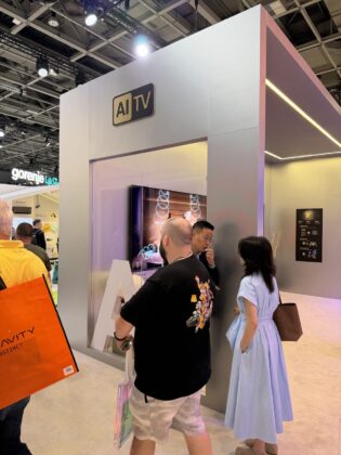 Hisense TV screen displayed at the IFA 2026 booth