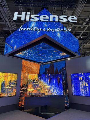 Hisense RGB MiniLED television demonstration at IFA 2026.