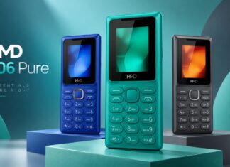 HMD 106 Pure Listed With Removable Battery and USB-C, but Only 2G Connectivity HMD 106 Pure feature phone shown from the front and rear