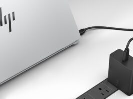 HP OmniBook laptop shown with NVIDIA RTX Spark branding