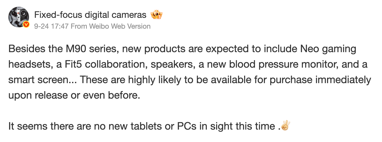 Huawei Mate 90 is rumored to be part of a wider product launch including a TV, speakers, earbuds and watches.