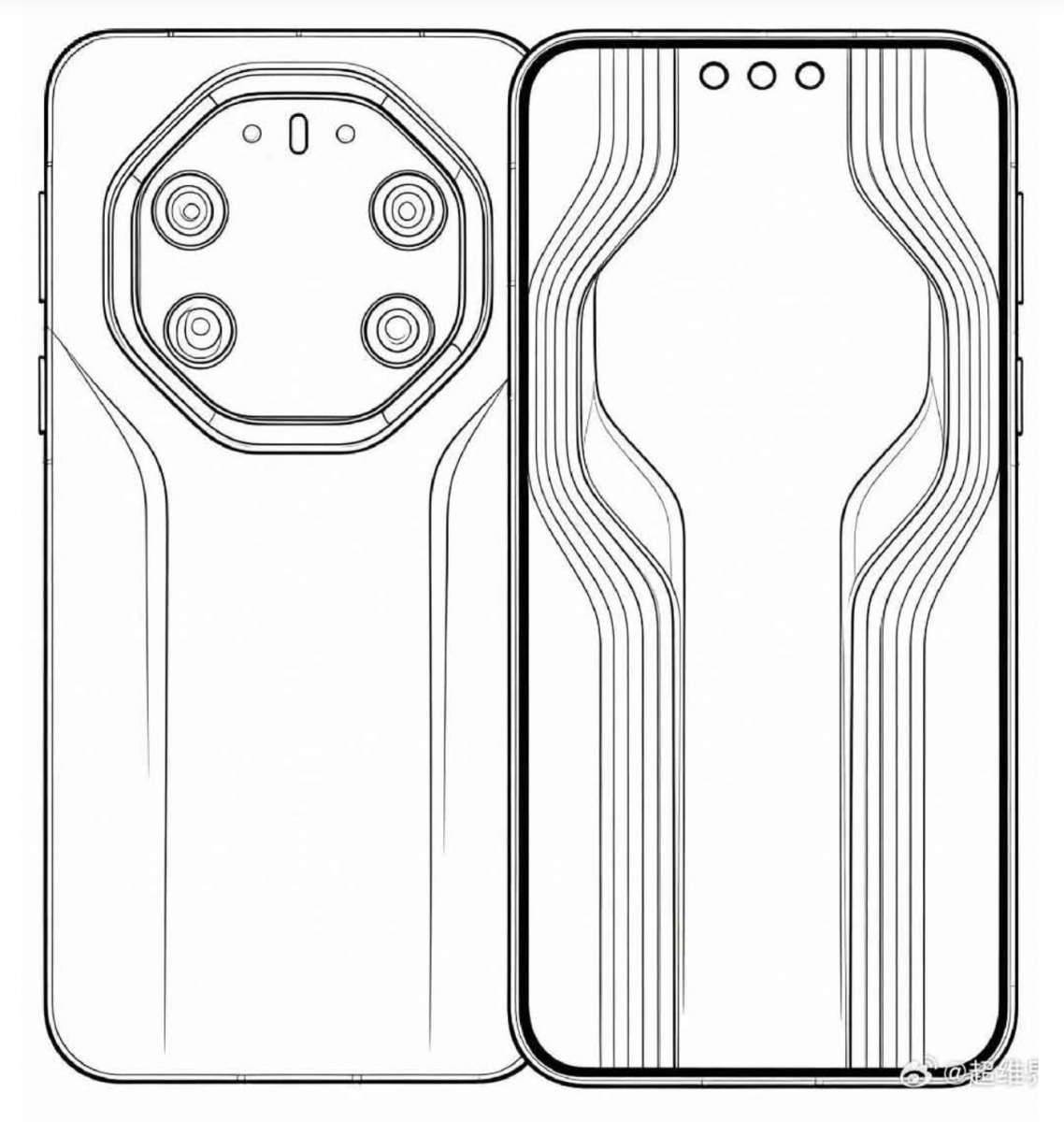 Leaked Huawei Mate 90 RS Ultimate Design design sketch