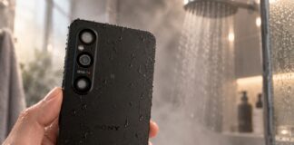Smartphone exposed to water and steam