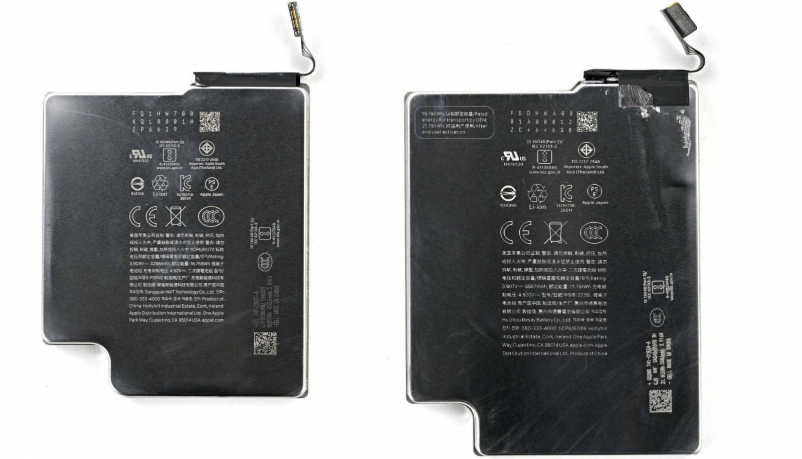 Internal components of an iPhone 18 Pro model during a teardown.